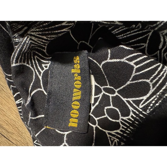 Nooworks Dress Black White Floral Geometric Fit Flare Sleeveless Dress Small - Picture 10 of 13